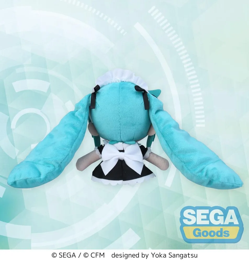 Hatsune Miku Project Diva Arcade Fuwa Petit Mini Plush Figure Miku Maid Ver. (EX) 16 cm